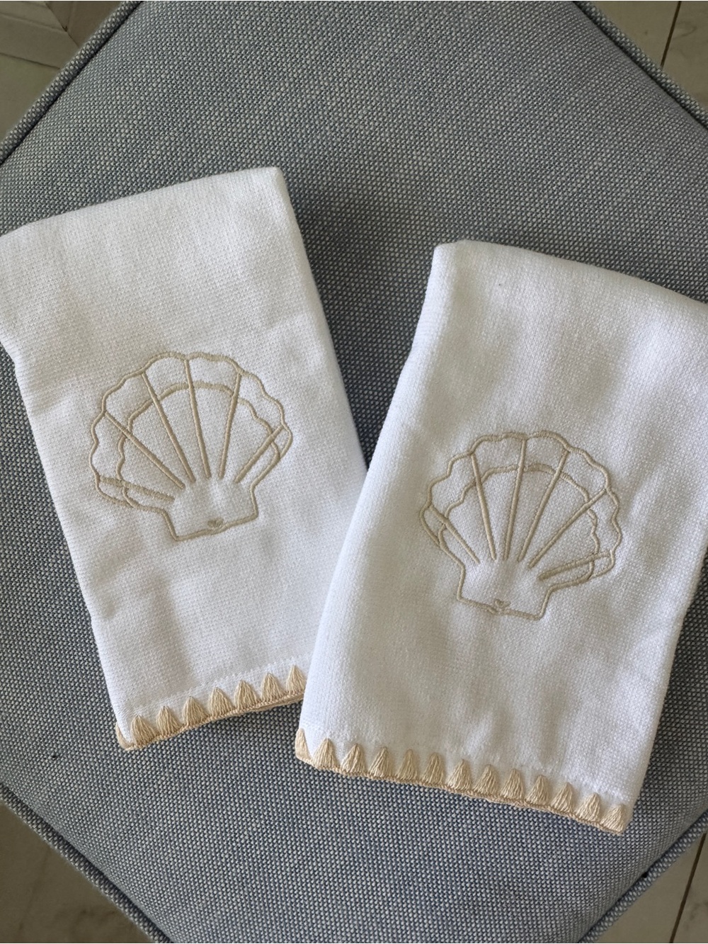 Weezie Towels Powder Bath embroidered hand towels